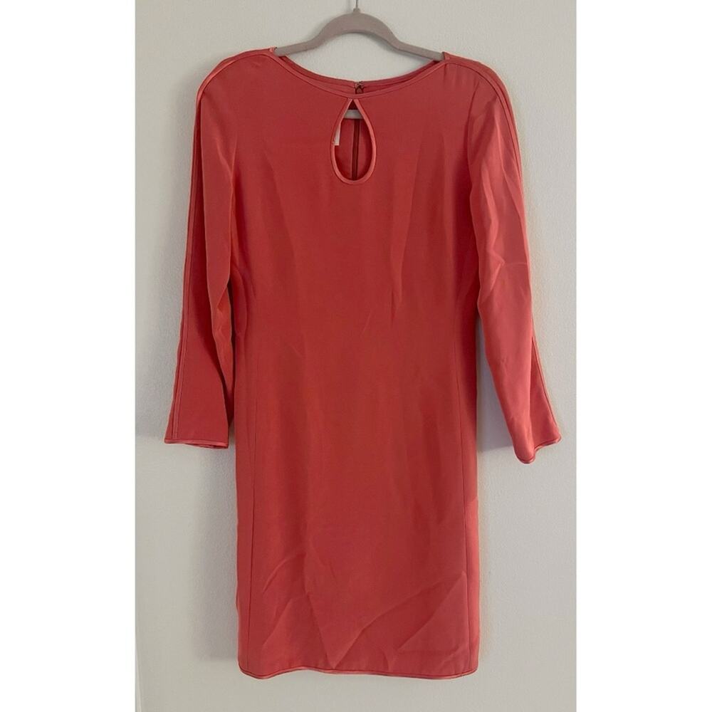 Tom and Linda Platt Coral Shift Dress Keyhole Cut Out Size 6